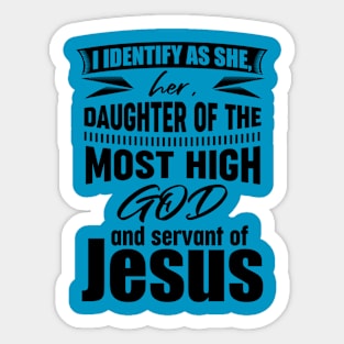 I identify As She/Her Sticker